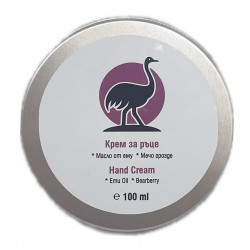 Крем за ръце с олио от Ему и мечо грозде  100мл | Амрита лаботария OSTRICH FUN | shtrausovamas.com